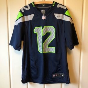NFL OFFICIAL GAME JERSEY | Seahawks 12s Men sz S